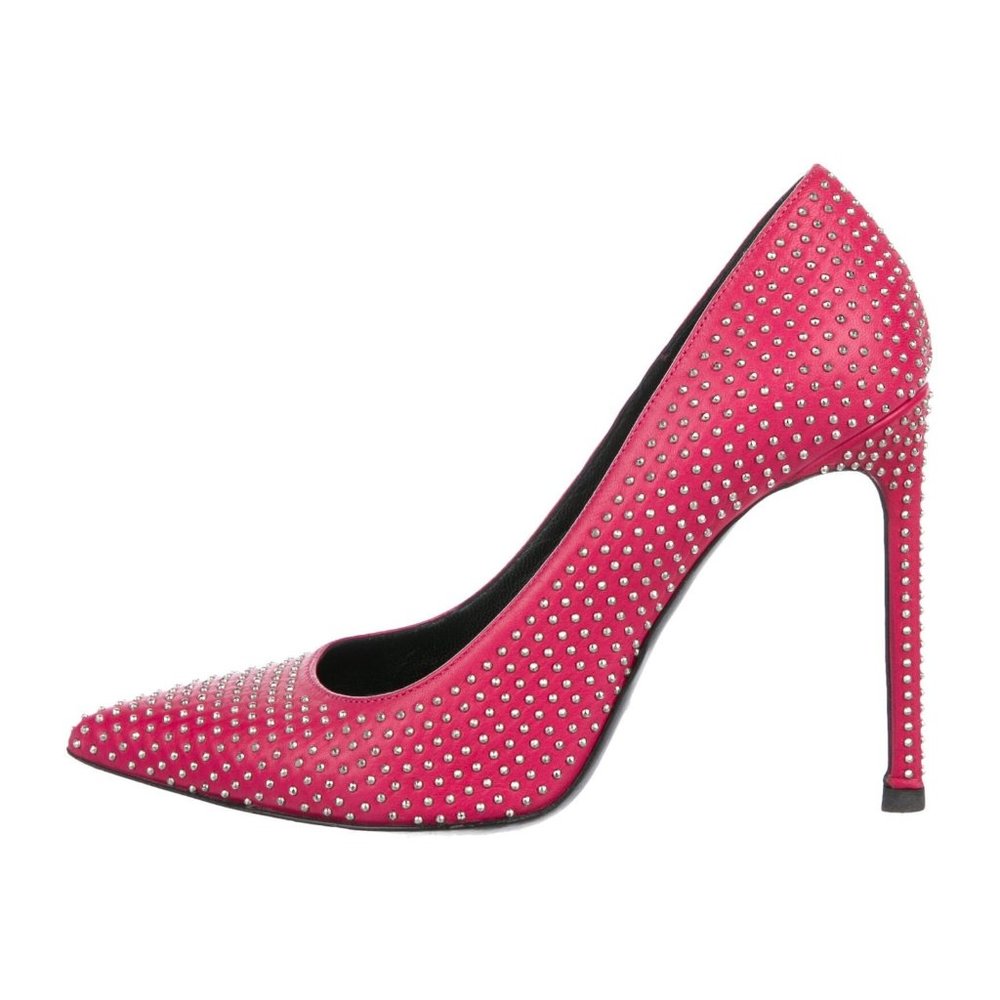 Saint Laurent 39.5 Magenta Stud Pumps